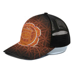 Swadhisthana Chakra Spiritual Print Black Mesh Trucker Cap