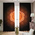 Swadhisthana Chakra Spiritual Print Dimout Pencil Pleat Curtains