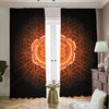 Swadhisthana Chakra Spiritual Print Blackout Pencil Pleat Curtains