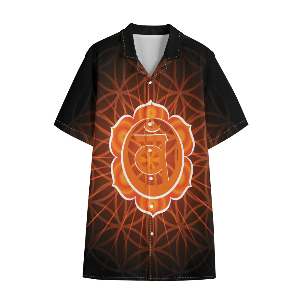 Swadhisthana Chakra Spiritual Print Cotton Hawaiian Shirt