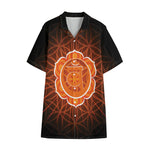 Swadhisthana Chakra Spiritual Print Cotton Hawaiian Shirt