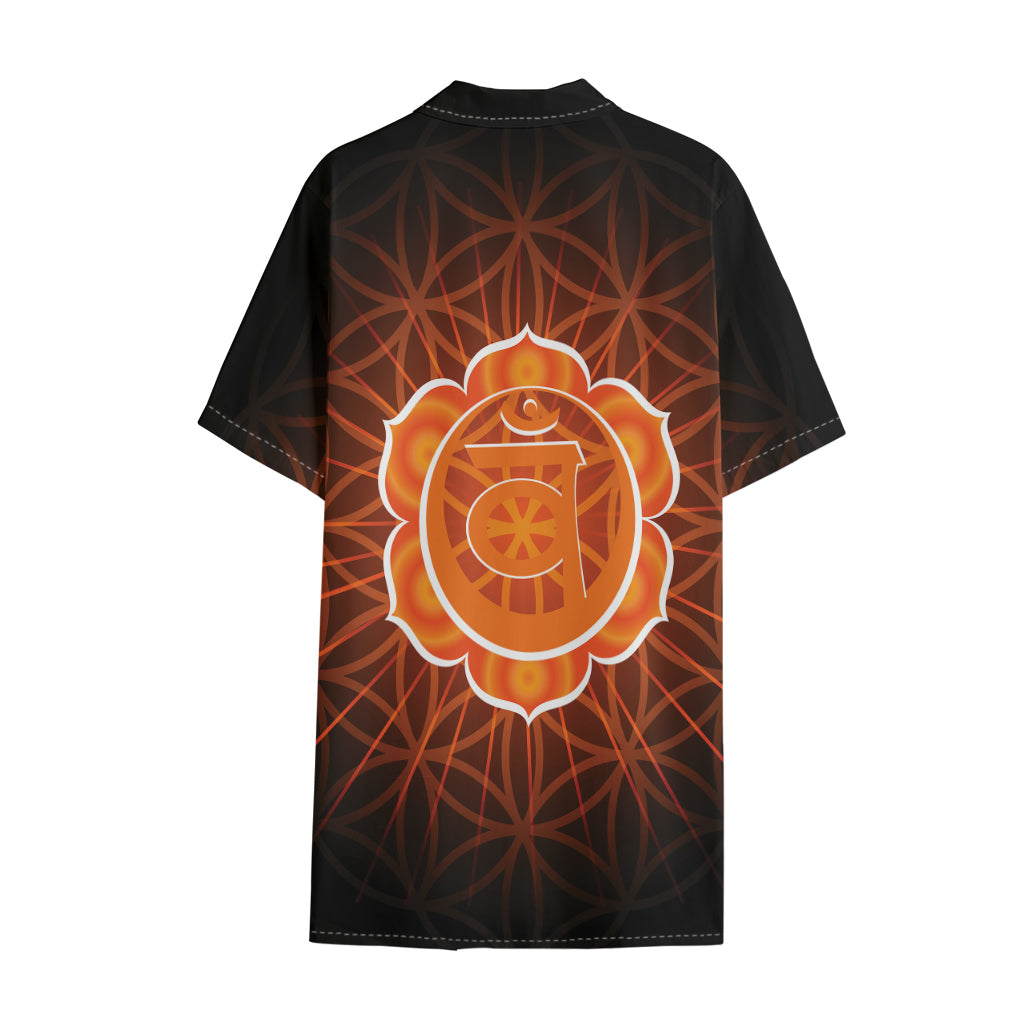 Swadhisthana Chakra Spiritual Print Cotton Hawaiian Shirt