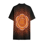 Swadhisthana Chakra Spiritual Print Cotton Hawaiian Shirt