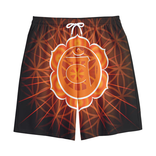 Swadhisthana Chakra Spiritual Print Cotton Shorts
