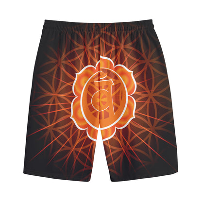 Swadhisthana Chakra Spiritual Print Cotton Shorts