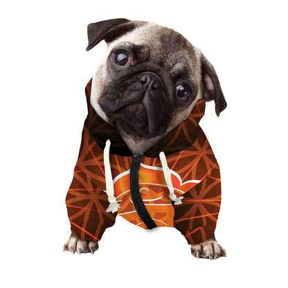 Swadhisthana Chakra Spiritual Print Dog Zip Up Hoodie
