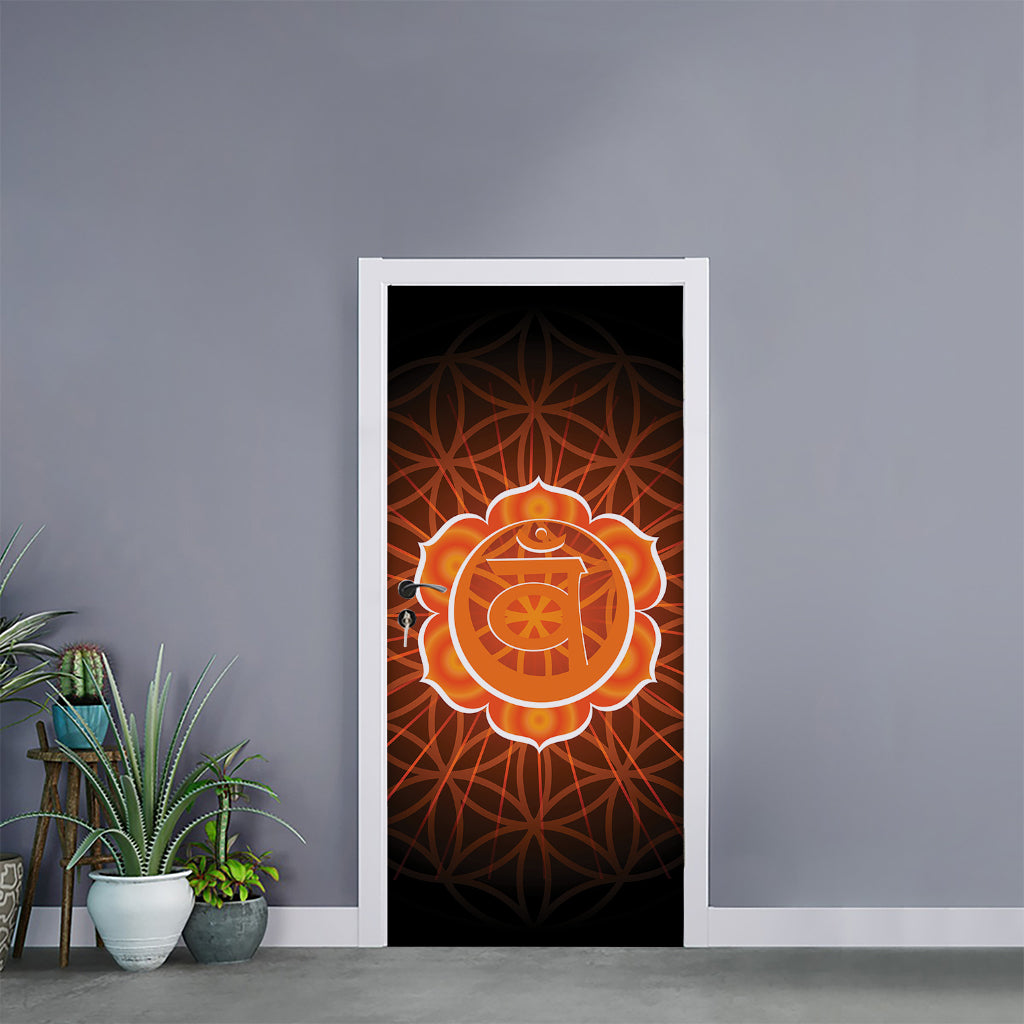 Swadhisthana Chakra Spiritual Print Door Sticker