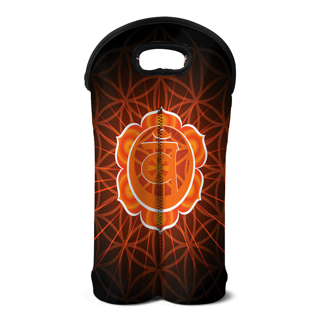 Swadhisthana Chakra Spiritual Print Double Neoprene Wine Tote