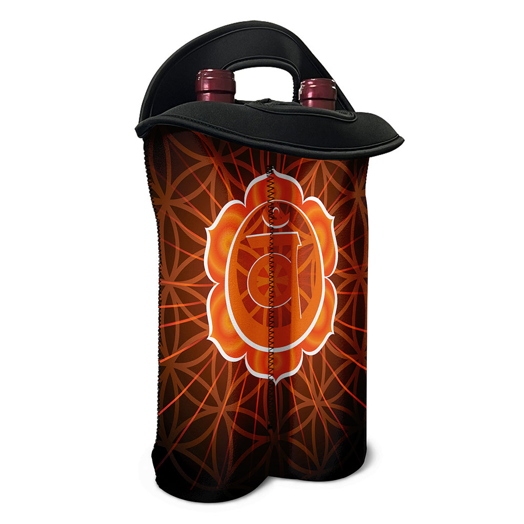 Swadhisthana Chakra Spiritual Print Double Neoprene Wine Tote