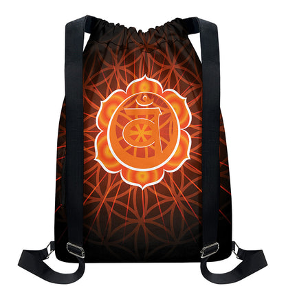 Swadhisthana Chakra Spiritual Print Drawstring Backpack