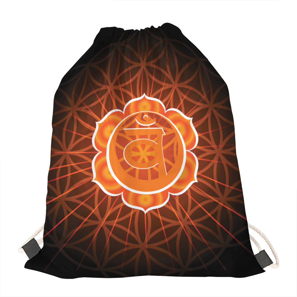 Swadhisthana Chakra Spiritual Print Drawstring Bag