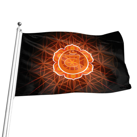 Swadhisthana Chakra Spiritual Print Flag