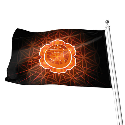 Swadhisthana Chakra Spiritual Print Flag