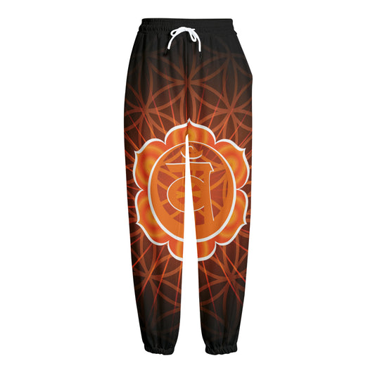 Swadhisthana Chakra Spiritual Print Fleece Lined Knit Pants