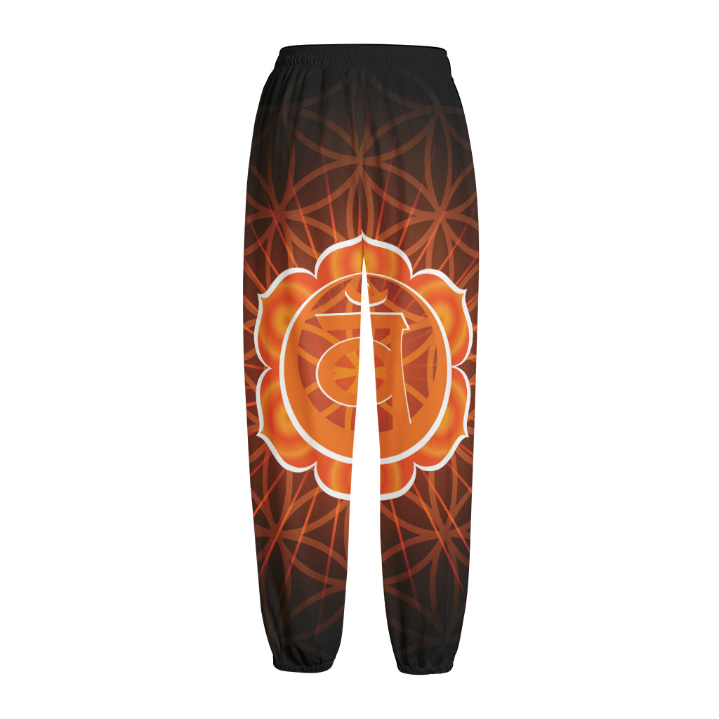Swadhisthana Chakra Spiritual Print Fleece Lined Knit Pants