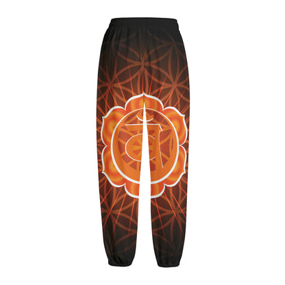 Swadhisthana Chakra Spiritual Print Fleece Lined Knit Pants