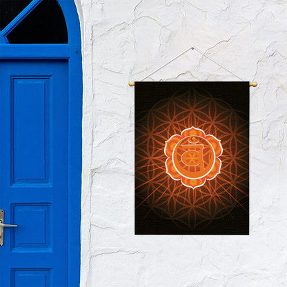 Swadhisthana Chakra Spiritual Print Garden Flag