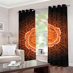 Swadhisthana Chakra Spiritual Print Grommet Curtains