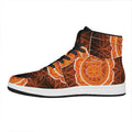 Swadhisthana Chakra Spiritual Print High Top Leather Sneakers