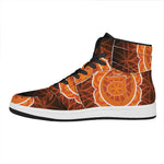 Swadhisthana Chakra Spiritual Print High Top Leather Sneakers