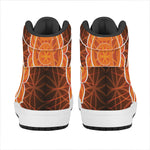 Swadhisthana Chakra Spiritual Print High Top Leather Sneakers