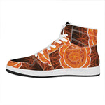 Swadhisthana Chakra Spiritual Print High Top Leather Sneakers