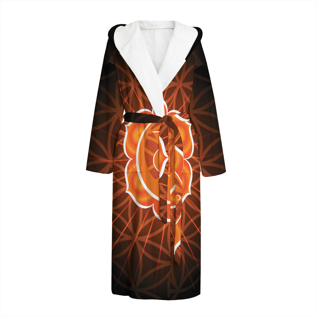 Swadhisthana Chakra Spiritual Print Hooded Bathrobe