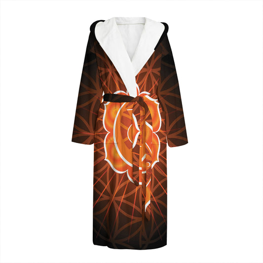 Swadhisthana Chakra Spiritual Print Hooded Bathrobe