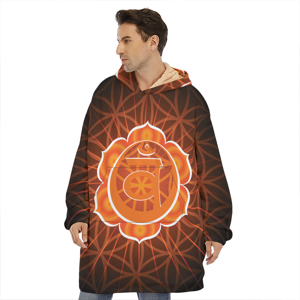 Swadhisthana Chakra Spiritual Print Hoodie Blanket