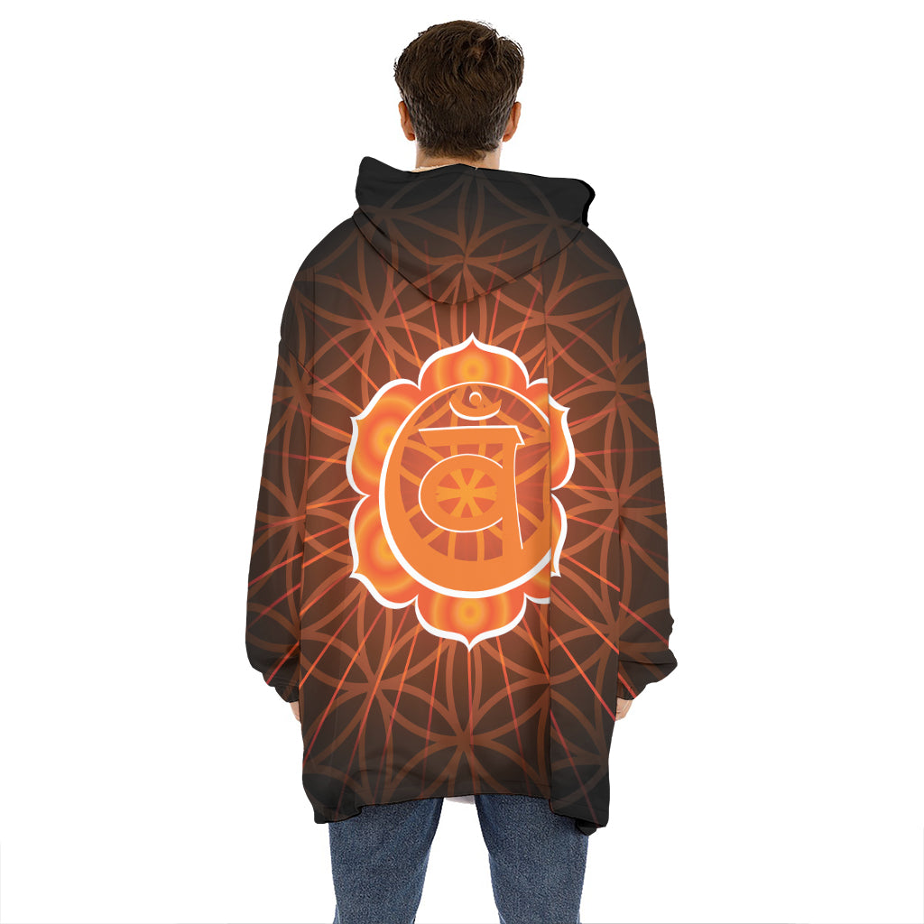 Swadhisthana Chakra Spiritual Print Hoodie Blanket