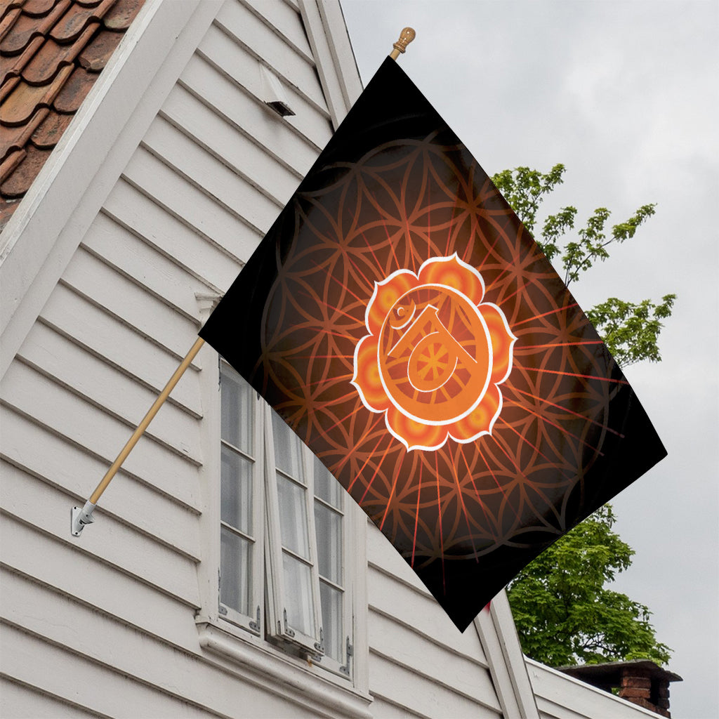 Swadhisthana Chakra Spiritual Print House Flag