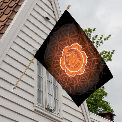 Swadhisthana Chakra Spiritual Print House Flag