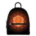 Swadhisthana Chakra Spiritual Print Leather Backpack