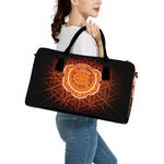 Swadhisthana Chakra Spiritual Print Leather Duffle Bag
