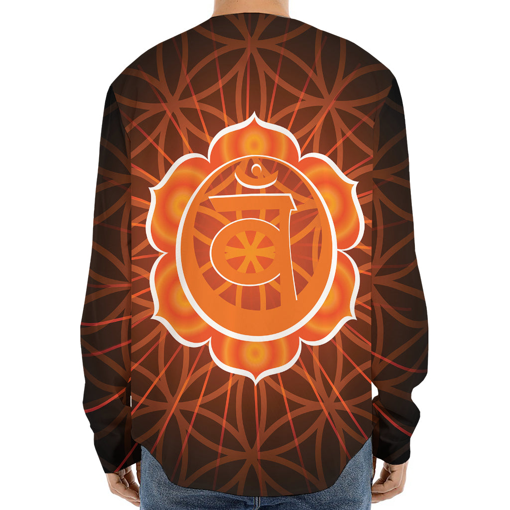 Swadhisthana Chakra Spiritual Print Long Sleeve Baseball Jersey