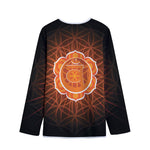 Swadhisthana Chakra Spiritual Print Long Sleeve Short Coat