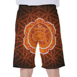 Swadhisthana Chakra Spiritual Print Men's Beach Shorts