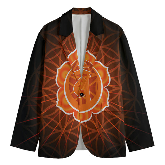 Swadhisthana Chakra Spiritual Print Men's Blazer