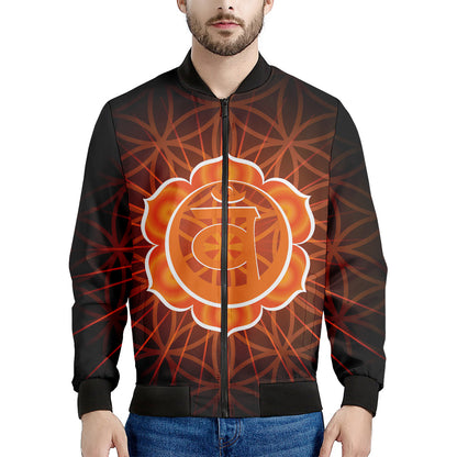 Swadhisthana Chakra Spiritual Print Men's Bomber Jacket