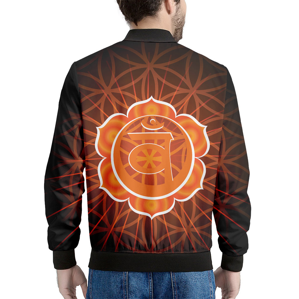Swadhisthana Chakra Spiritual Print Men's Bomber Jacket