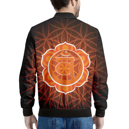 Swadhisthana Chakra Spiritual Print Men's Bomber Jacket