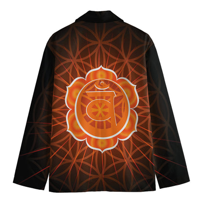 Swadhisthana Chakra Spiritual Print Men's Cotton Blazer