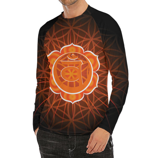Swadhisthana Chakra Spiritual Print Men's Long Sleeve Rash Guard