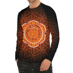 Swadhisthana Chakra Spiritual Print Men's Long Sleeve Rash Guard