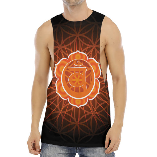 Swadhisthana Chakra Spiritual Print Men's Muscle Tank Top
