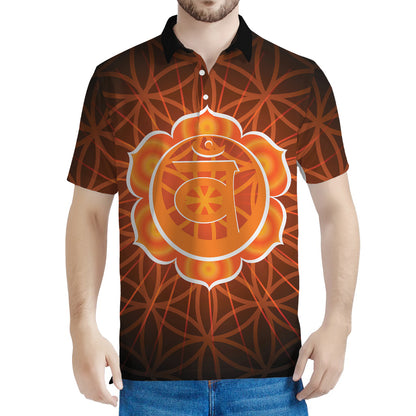 Swadhisthana Chakra Spiritual Print Men's Polo Shirt