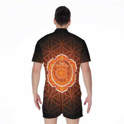 Swadhisthana Chakra Spiritual Print Men's Rompers