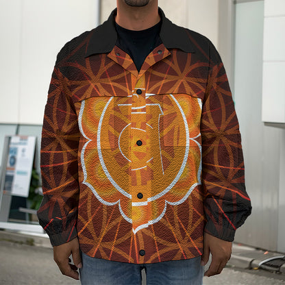 Swadhisthana Chakra Spiritual Print Men's Shirt Jacket