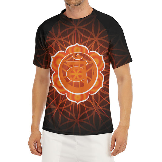 Swadhisthana Chakra Spiritual Print Men's Short Sleeve Rash Guard