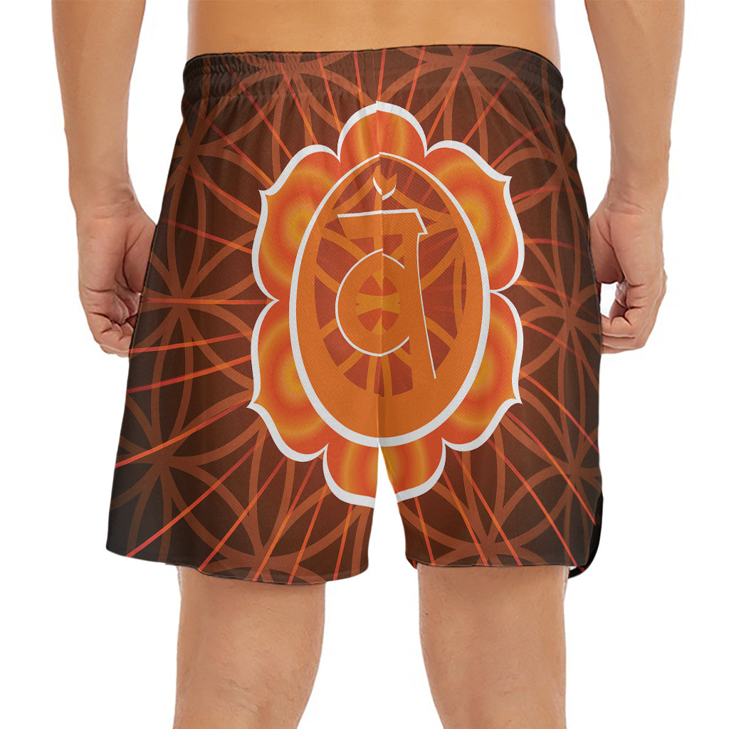 Swadhisthana Chakra Spiritual Print Men's Split Running Shorts